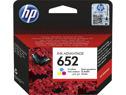 HP Encre N° 652 (F6V24AE) Cyan/Magenta/Yellow