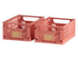 Schou Boîte pliante 17 x 12.5 x 7 cm, 2 pièces, Brun rouge