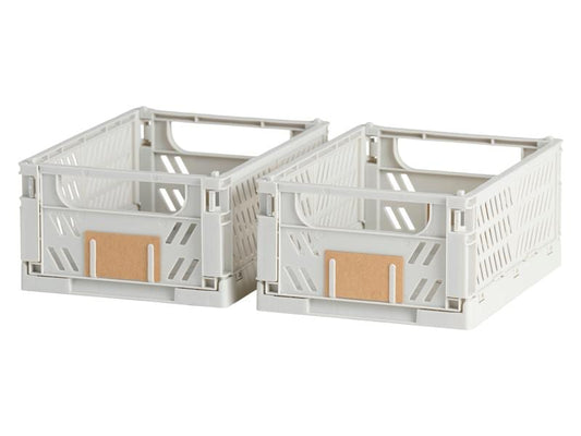 Schou Boîte pliante 17 x 12.5 x 7 cm, 2 pièces, Gris clair