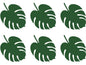 Partydeco Marque-place de table Aloha Monstera 6 pièces