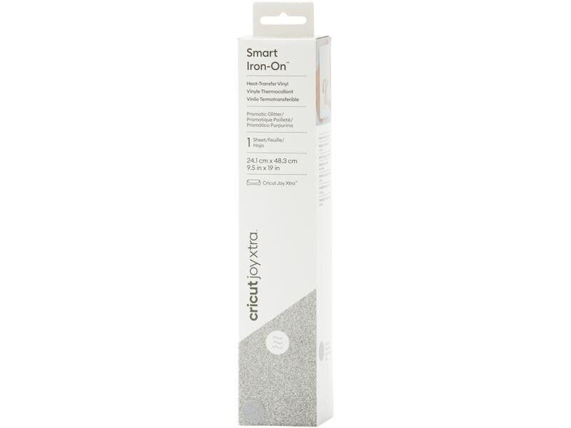 Cricut Film thermocollant Joy Xtra Smart 24.1 x 48.3 cm, argent scintillant