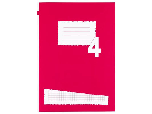 office focus Cahier d'école FSC A4, À carreaux, Rouge, 10 Pièce/s