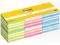 Post-it Fiche de bloc-notes 3M, 76 x 76 mm, 6 blocs, différentes couleurs