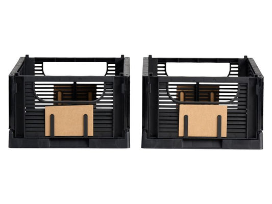 Schou Boîte pliante Deluxe M 2 pièces, Noir