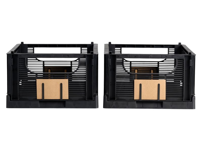 Schou Boîte pliante Deluxe L 2 pièces, Noir