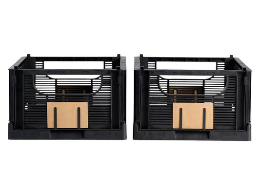 Schou Boîte pliante Deluxe L 2 pièces, Noir