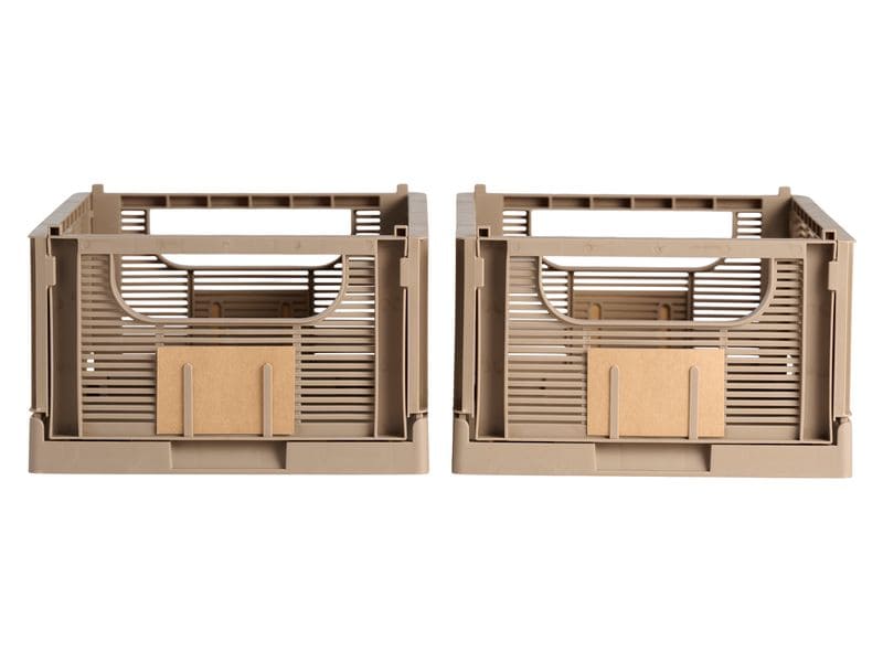 Schou Boîte pliante Deluxe L 2 pièces, Brun