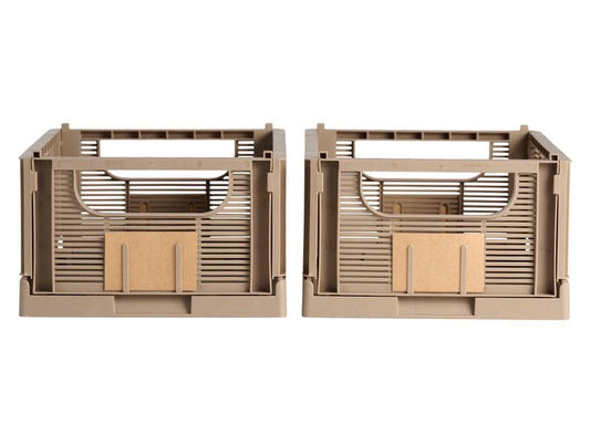 Schou Boîte pliante Deluxe L 2 pièces, Brun