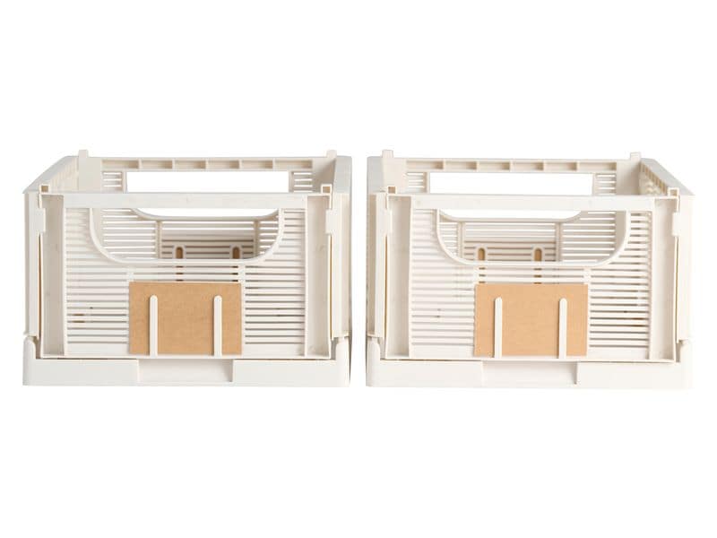 Schou Boîte pliante Deluxe L 2 pièces, Nature