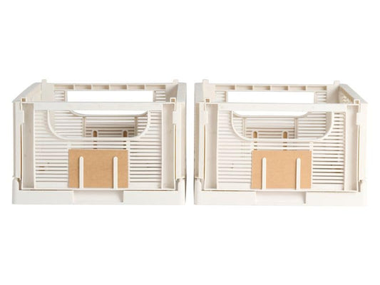 Schou Boîte pliante Deluxe L 2 pièces, Nature