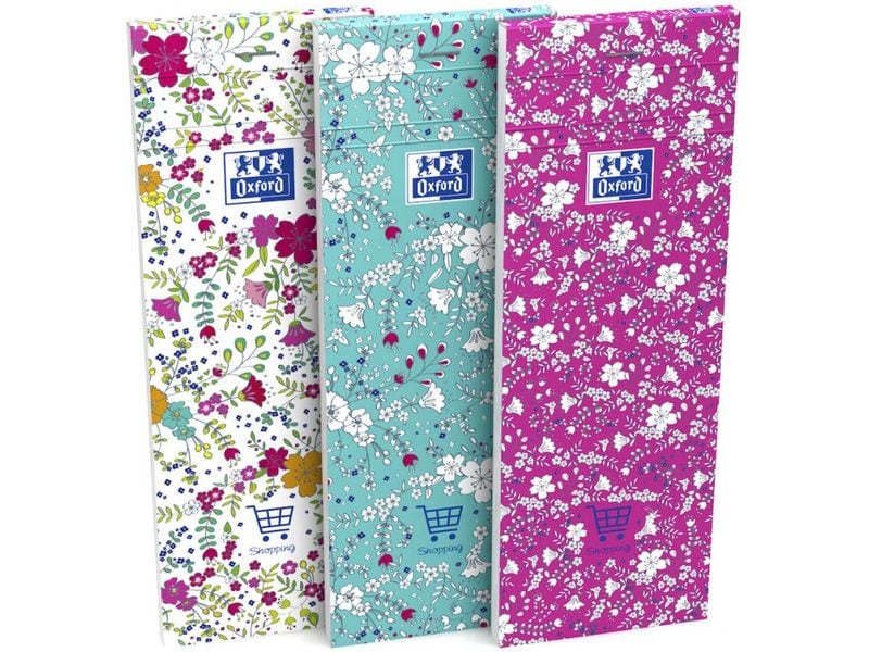 Oxford Bloc-notes GO Floral 74 x 210 mm, ligné