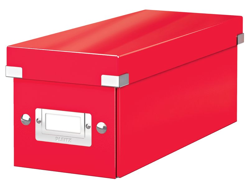 Leitz Boîte d’archivage WOW CD, rouge métallique