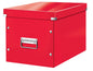 Leitz Boîte d’archivage WOW Cube L, rouge métallique