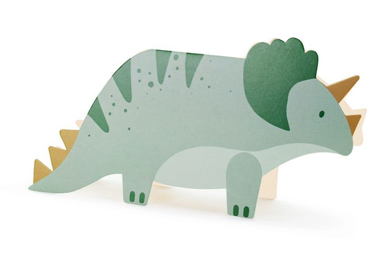 Partydeco Carte d’invitation Triceratops 6 pièces