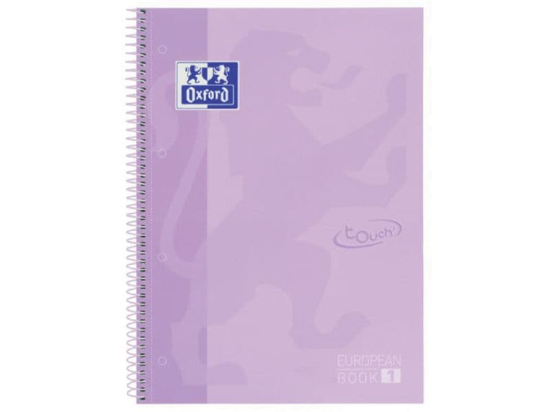 Oxford Bloc-notes School Touch A4+, quadrillé, pastel