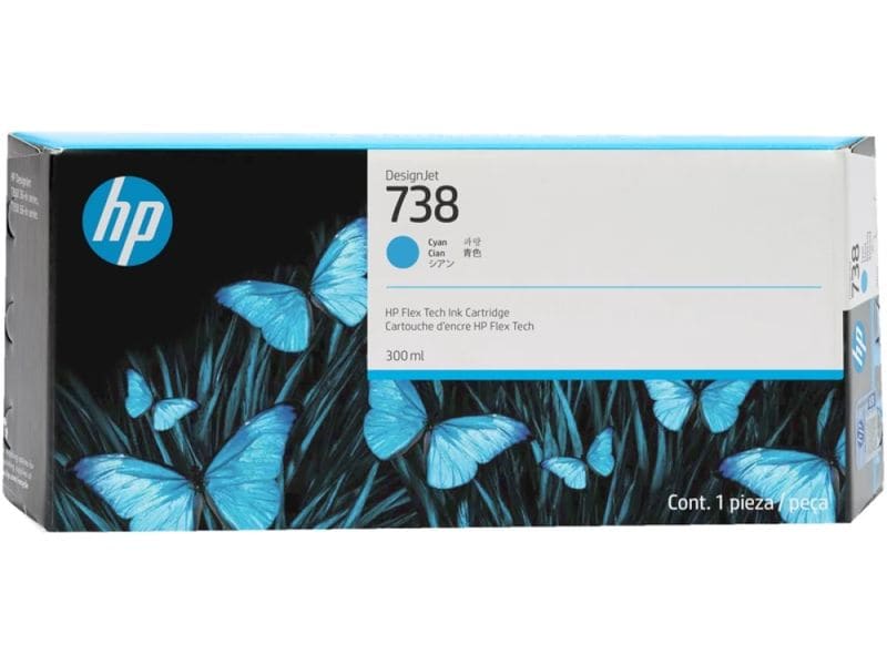 HP Encre N° 738 (676M6A) Cyan