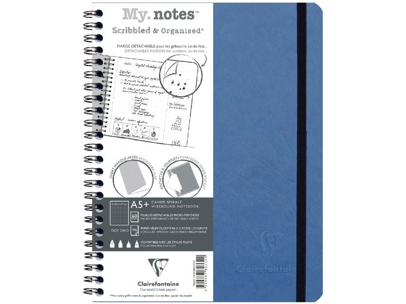 Clairefontaine Bloc-notes AgeBag A5+, dotted, Bleu