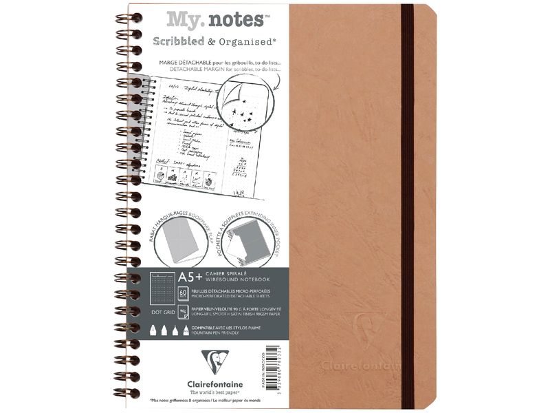 Clairefontaine Bloc-notes AgeBag A5+, dotted, beige