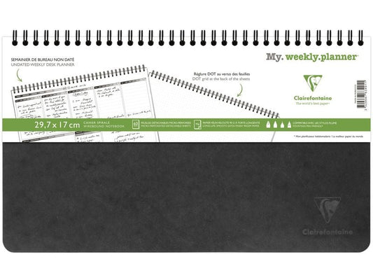 Clairefontaine Agenda settimanale Age Bag My Weekly Noir
