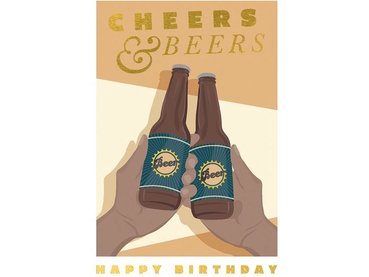 Cart Carte à motif Joyeux anniversaire 12 x 17 cm