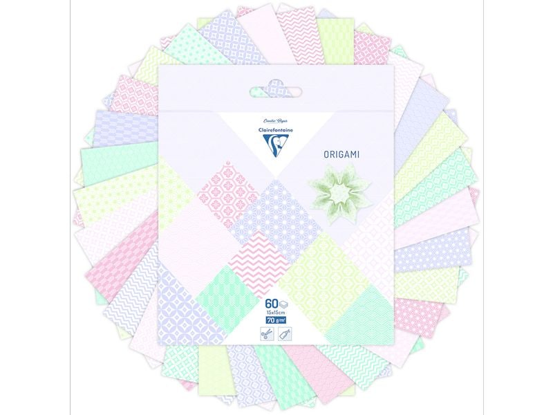 Clairefontaine Papier de bricolage Papier origami Printemps, 60 feuilles