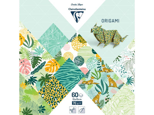 Clairefontaine Papier de bricolage Papier origami Exotique, 60 feuilles
