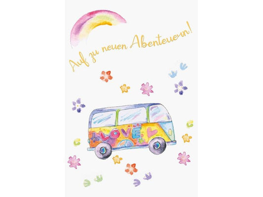ABC Carte d’adieu Bus hippie B6