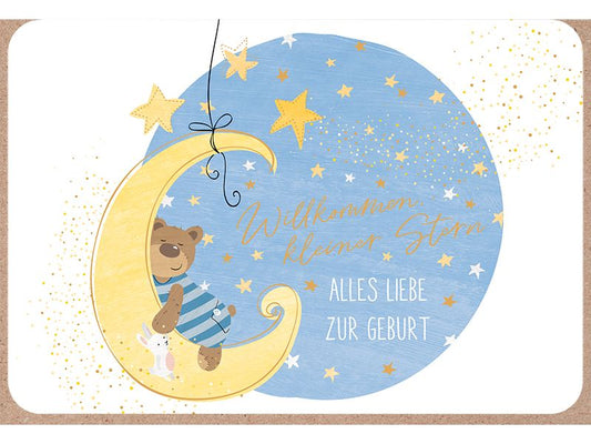 ABC Carte de félicitations Tous nos vœux de naissance B6