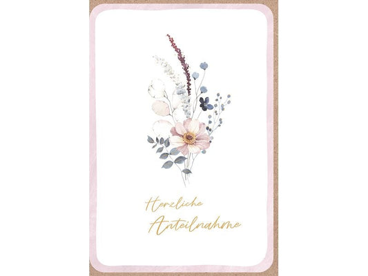 ABC Carte de condoléances Condoléances sincères B6