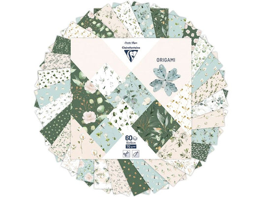 Clairefontaine Papier de bricolage Papier origami Romantisme, 60 feuilles