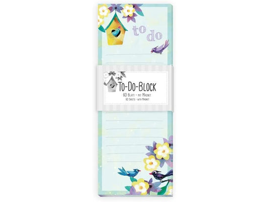 Grätz Carnet de notes ToDo oiseaux 8 x 21 cm