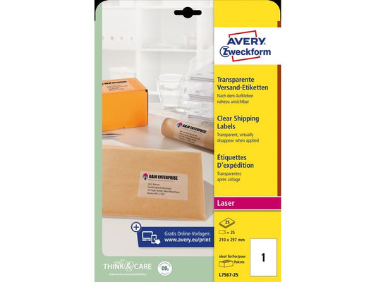 Avery Zweckform Étiquettes d’expédition 210 x 297 mm L7567 étendard