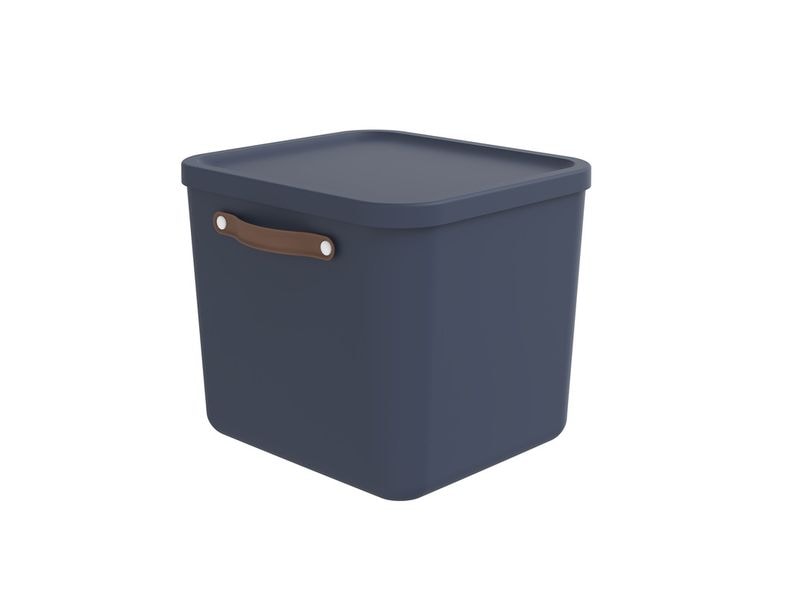 Rotho Boîte de rangement Maloja 40 l, bleu nuit