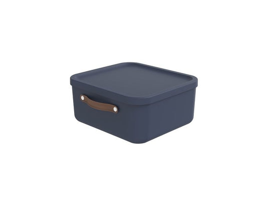 Rotho Boîte de rangement Maloja 20 l, bleu nuit