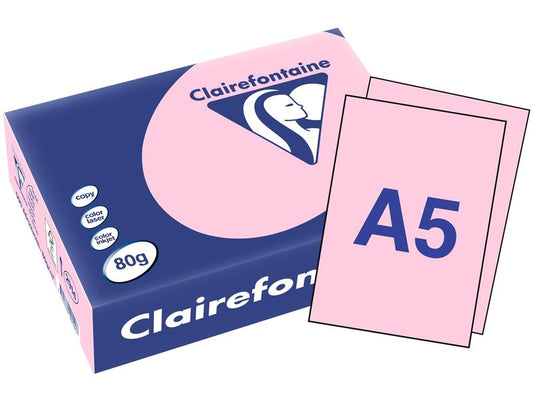 Clairefontaine Papier pour photocopie Trophée A5, rose, 80 gm2, 500 feuilles