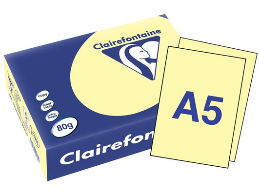Clairefontaine Papier pour photocopie Trophée A5, jaune, 80 gm2, 500 feuilles