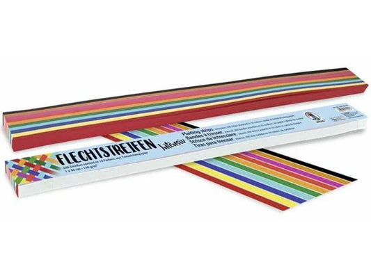 URSUS Papier de bricolage Bandes de tresses 1 x 50 cm, 200 pièces, Multicolore