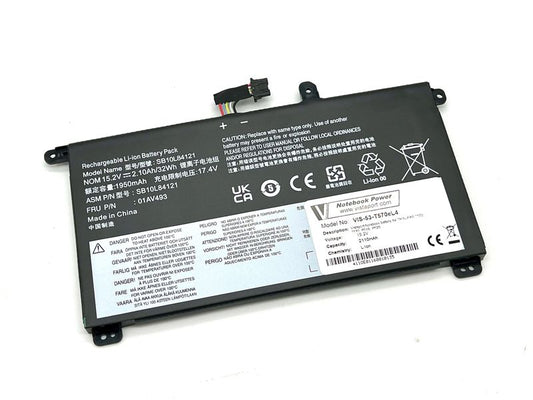 Vistaport Batterie für Lenovo ThinkPad P51/52s, T570, T580