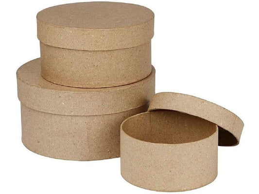 Creativ Company Boîte en carton Rond 3 pièces