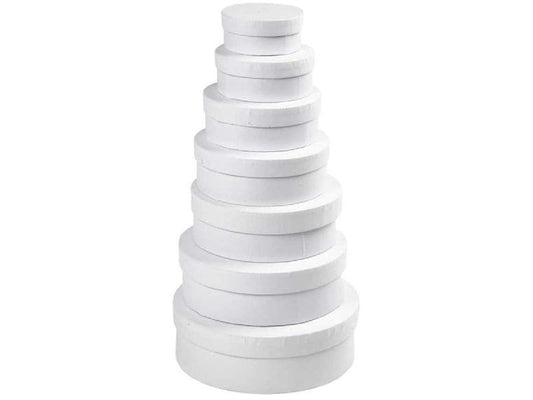 Creativ Company Boîte en carton Blanc, 7 pièces