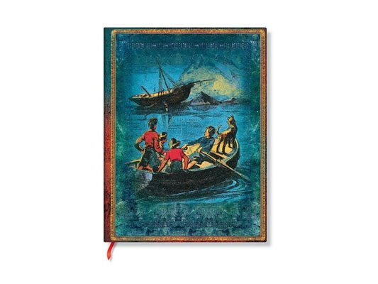 Paperblanks Bloc-notes Les cinq amis 9 x 14 cm, À lignes, Bleu