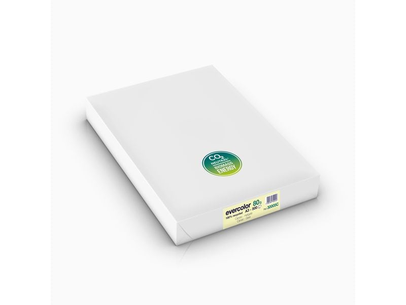 Clairefontaine Papier pour photocopie Evercolor A3, Jaune clair, 80 g/m²,500 Blatt