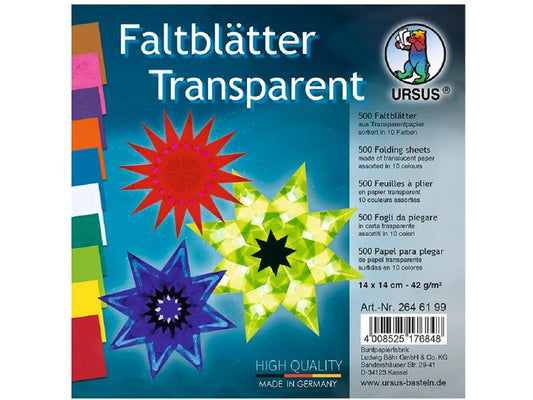 URSUS Feuilles origami 10 couleurs 500 feuilles