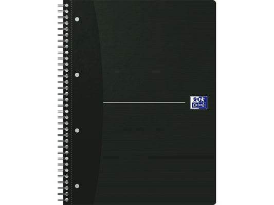 Oxford Carnet de notes Bloc-notes collège Essential, A4 +, À lignes, Noir