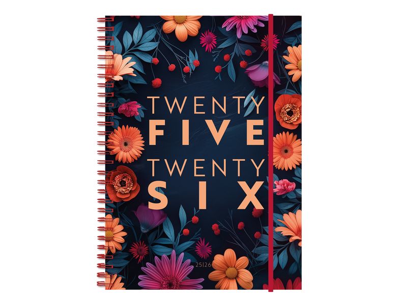 Simplex Emploi du temps scolaire Emotions Touch A5, 2025-2026, Flowers