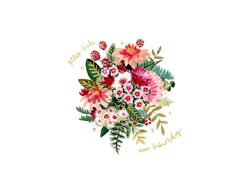 Cart Carte de félicitations Anniversaire 15 x 15 cm