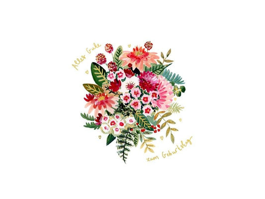 Cart Carte de félicitations Anniversaire 15 x 15 cm