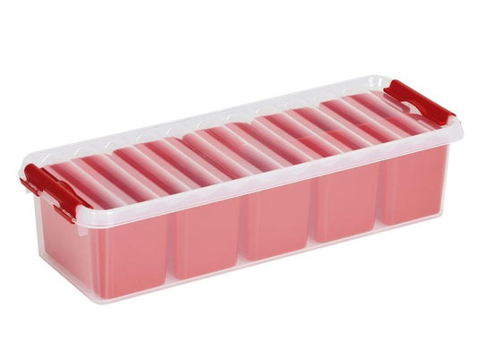 Sigma Home Boîte de rangement Q-Line Rouge, Volumes: 3.5 l