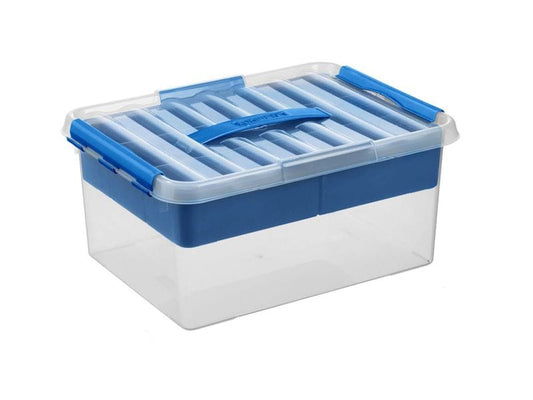 Sigma Home Boîte de rangement Q-Line Bleu, Volumes: 15 l