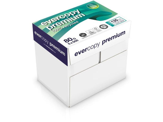 Evercopy Papier pour photocopie Premium 5 x 500 feuilles, 80g, blanc